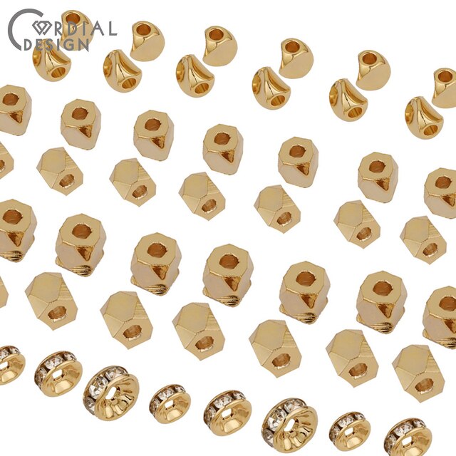 Koraliki/biżuteria DIY Cordial Design - prawdziwe złoto, luźne koraliki, złącze i ustalenia biżuteryjne - Wianko - 14