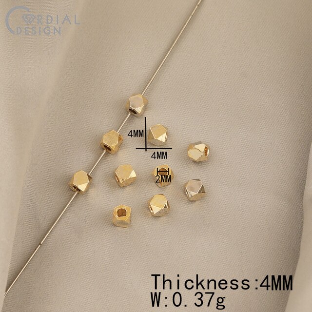 Koraliki/biżuteria DIY Cordial Design - prawdziwe złoto, luźne koraliki, złącze i ustalenia biżuteryjne - Wianko - 11