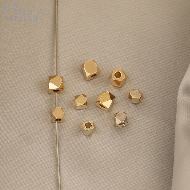 Koraliki/biżuteria DIY Cordial Design - prawdziwe złoto, luźne koraliki, złącze i ustalenia biżuteryjne - Wianko - 6
