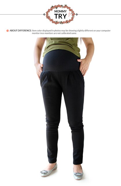 7 kolorów ciepłe legginsy ciążowe jesienno-zimowe dla ciężarnych kobiet - odzież bawełniana 2021 Fashion Design - Wianko - 9