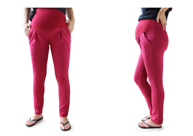 7 kolorów ciepłe legginsy ciążowe jesienno-zimowe dla ciężarnych kobiet - odzież bawełniana 2021 Fashion Design - Wianko - 14