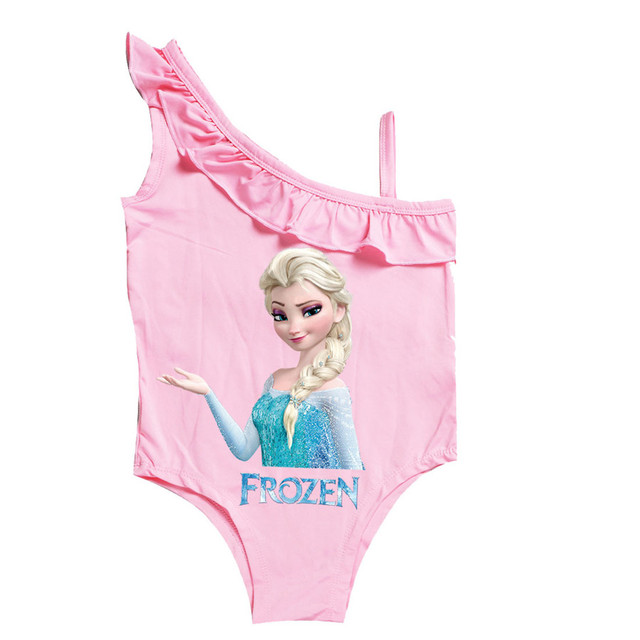 Stroje kąpielowe dla dzieci Disney jednoczęściowe Frozen Elsa 2-10 lat - Wianko - 20