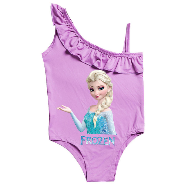 Stroje kąpielowe dla dzieci Disney jednoczęściowe Frozen Elsa 2-10 lat - Wianko - 18