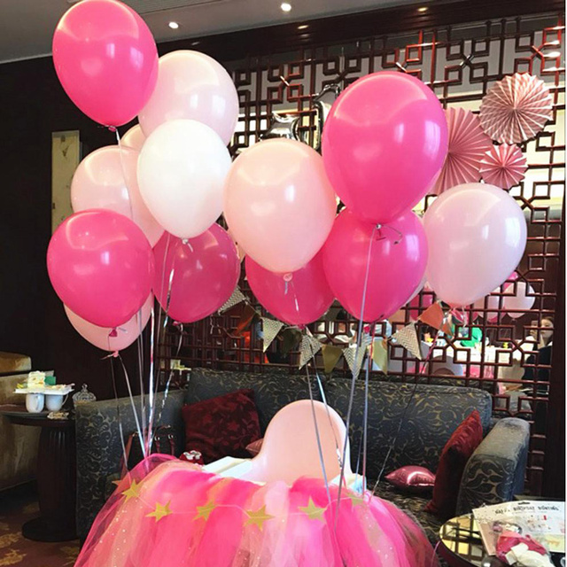 Zestaw 30/50 balonów lateksowych na imprezę - czerwony, różowy, niebieski, ślubne, dekoracyjne, dla dzieci - piłka, perła, powietrzne balony urodzinowe (5z) - Wianko - 6