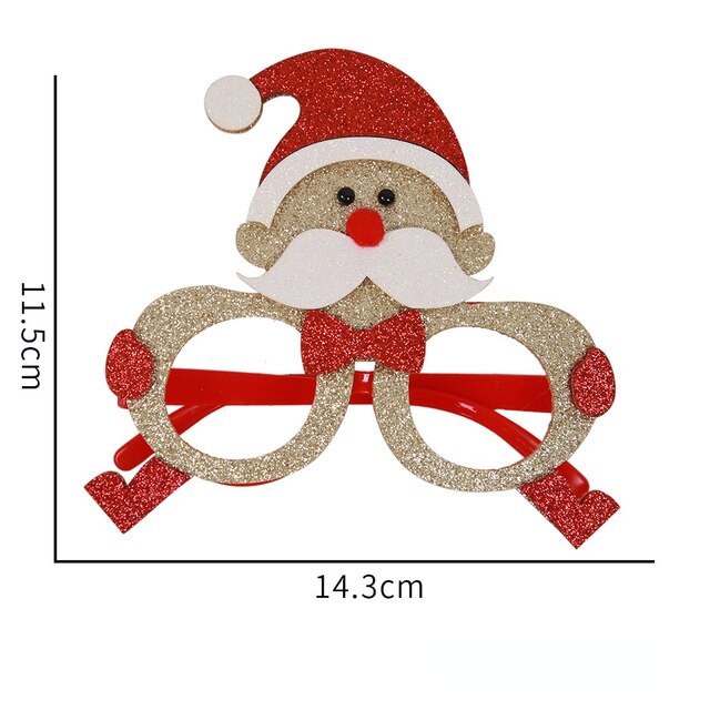 Świąteczne ramki okularów z ozdobami choinkowymi 2022 - prezent, Santa, Snowman, nowy rok, Noel, Navidad - Wianko - 13