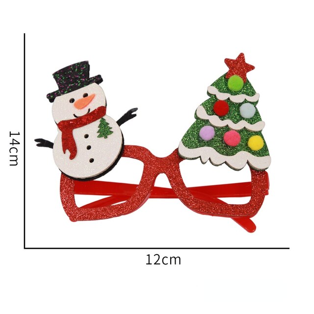 Świąteczne ramki okularów z ozdobami choinkowymi 2022 - prezent, Santa, Snowman, nowy rok, Noel, Navidad - Wianko - 8