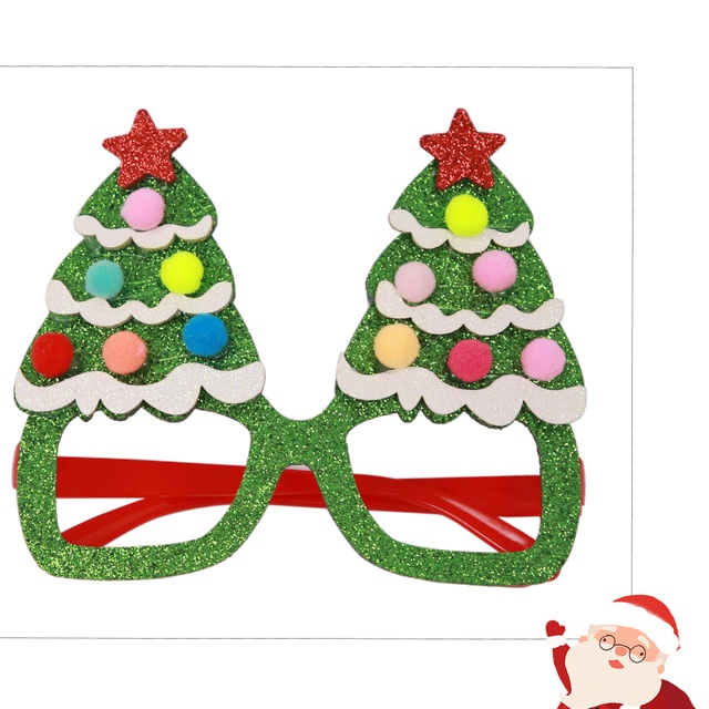 Świąteczne ramki okularów z ozdobami choinkowymi 2022 - prezent, Santa, Snowman, nowy rok, Noel, Navidad - Wianko - 6