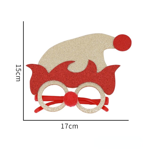 Świąteczne ramki okularów z ozdobami choinkowymi 2022 - prezent, Santa, Snowman, nowy rok, Noel, Navidad - Wianko - 9