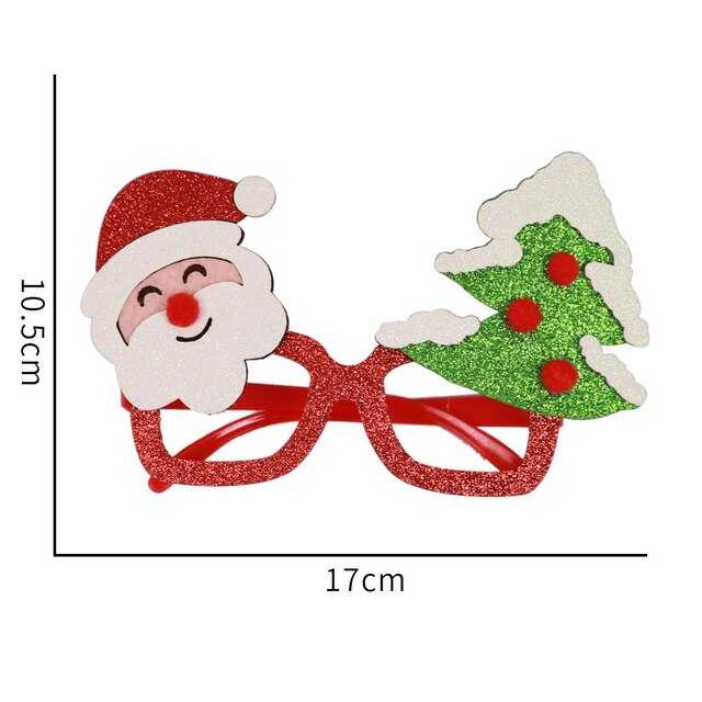 Świąteczne ramki okularów z ozdobami choinkowymi 2022 - prezent, Santa, Snowman, nowy rok, Noel, Navidad - Wianko - 11