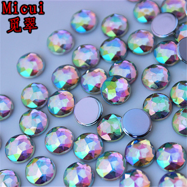 Akrylowe kryształy i kryształ górski bez otworu 8mm, 100 sztuk - Craft DIY MC750 - Wianko - 2
