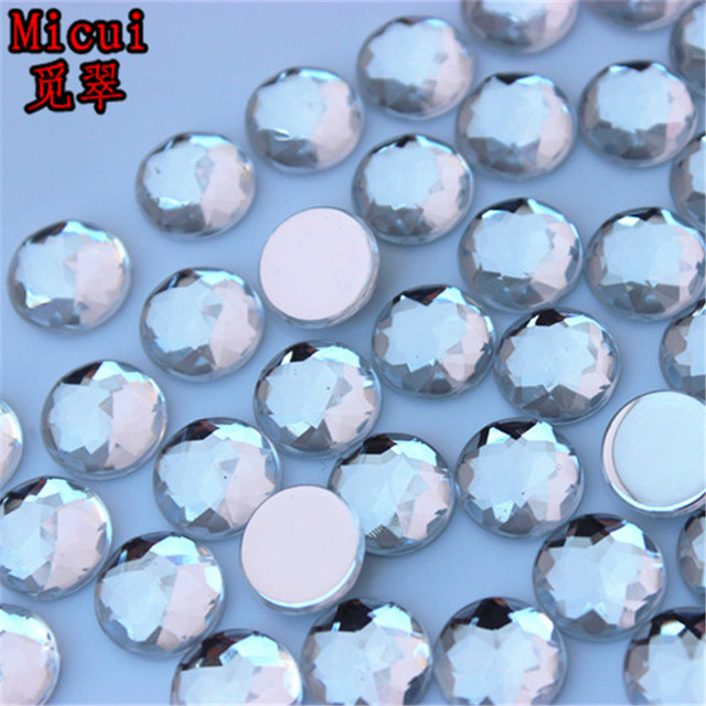 Akrylowe kryształy i kryształ górski bez otworu 8mm, 100 sztuk - Craft DIY MC750 - Wianko - 8