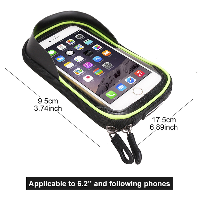 Torebka na ramę rowerową z przodem na telefon i ekranem dotykowym - torby i sakwy rowerowe - Wianko - 3