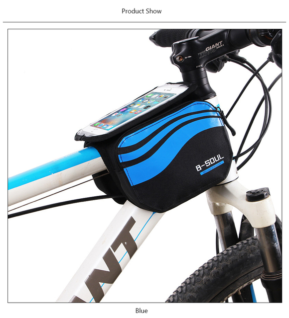 Torebka na ramę rowerową z przodem na telefon i ekranem dotykowym - torby i sakwy rowerowe - Wianko - 27