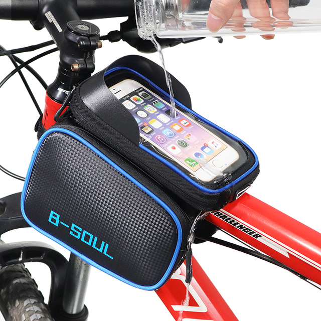 Torebka na ramę rowerową z przodem na telefon i ekranem dotykowym - torby i sakwy rowerowe - Wianko - 5
