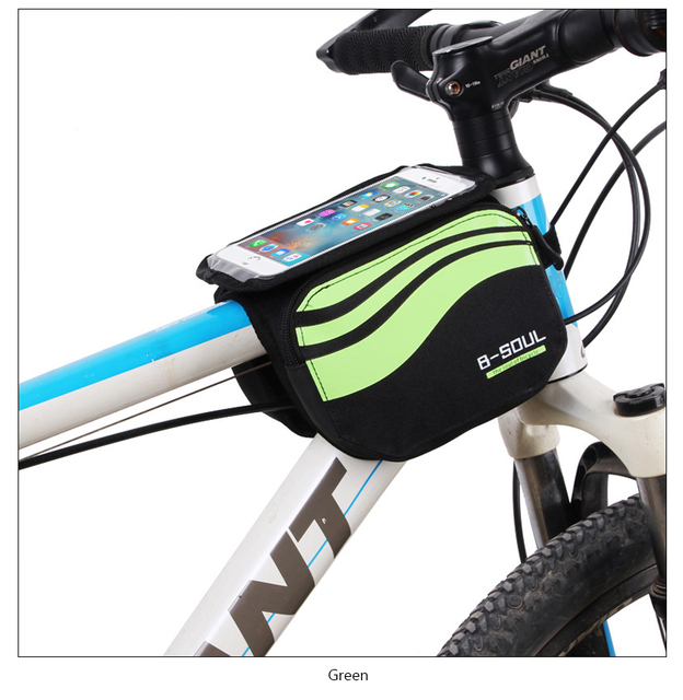 Torebka na ramę rowerową z przodem na telefon i ekranem dotykowym - torby i sakwy rowerowe - Wianko - 30