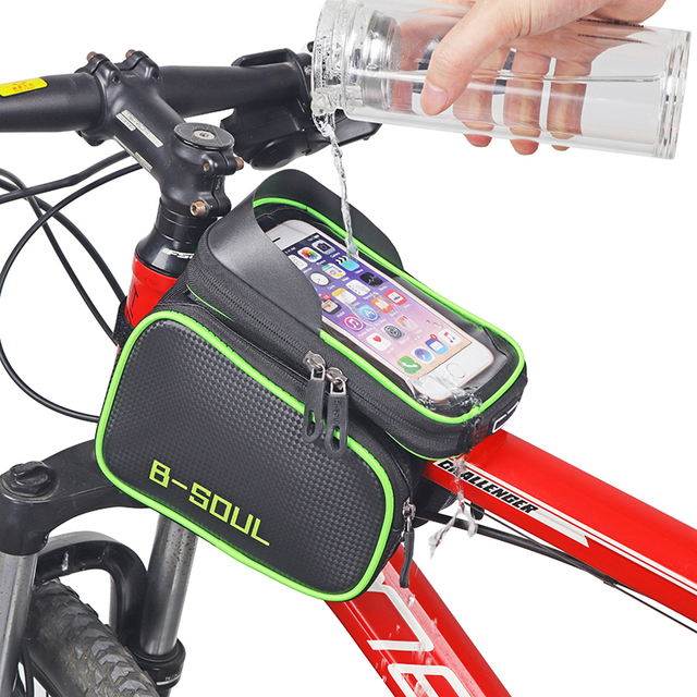 Torebka na ramę rowerową z przodem na telefon i ekranem dotykowym - torby i sakwy rowerowe - Wianko - 13