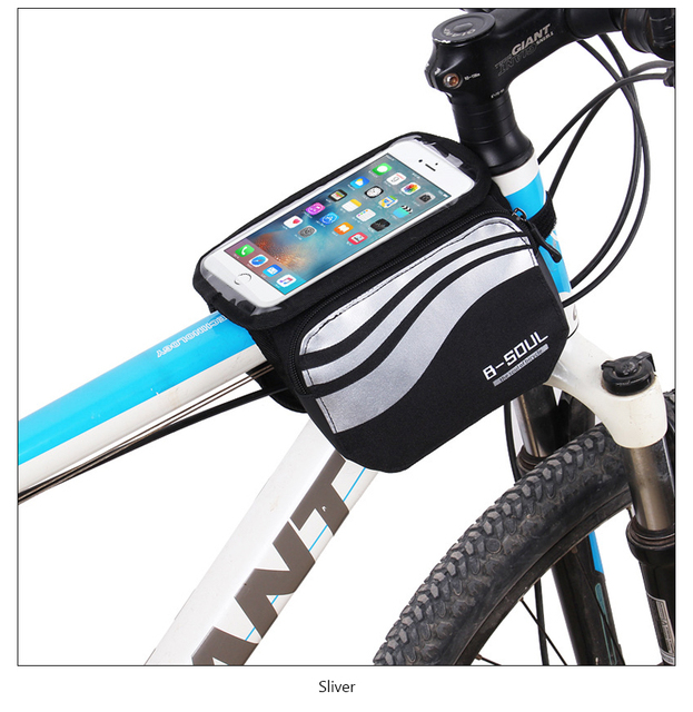 Torebka na ramę rowerową z przodem na telefon i ekranem dotykowym - torby i sakwy rowerowe - Wianko - 28