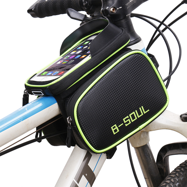 Torebka na ramę rowerową z przodem na telefon i ekranem dotykowym - torby i sakwy rowerowe - Wianko - 14