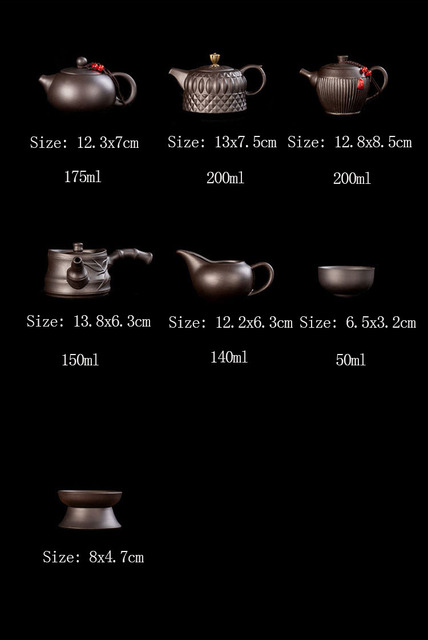Ceramiczny dzbanek do herbaty Kung Fu z fioletowym piaskiem i zestawem uchwytów bocznym oraz głównym - Wianko - 2