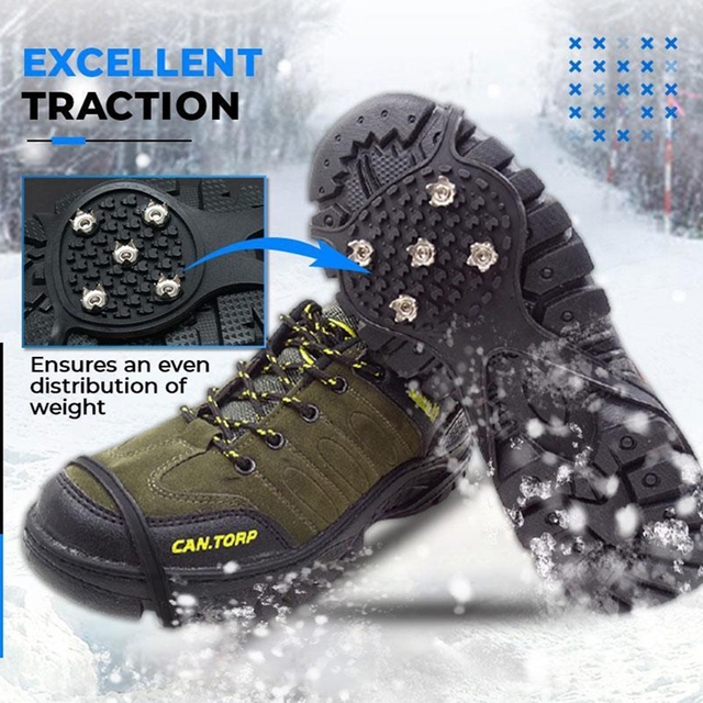 Buty wspinaczkowe z kolcami przeciwpoślizgowymi na śnieg i lód, rozmiar S, 1 para - Wianko - 5