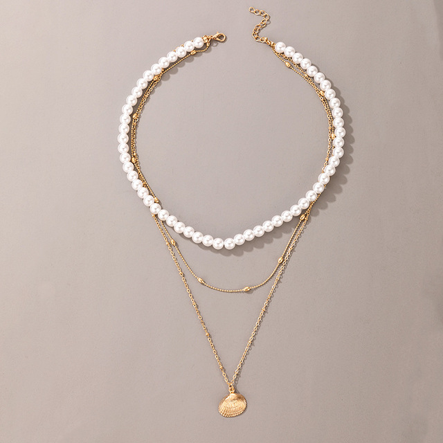 Naszyjnik Choker ze sztuczną perłą w kształcie geometrycznego serca z moneta wisiorkiem - biżuteria ślubna - Wianko - 12