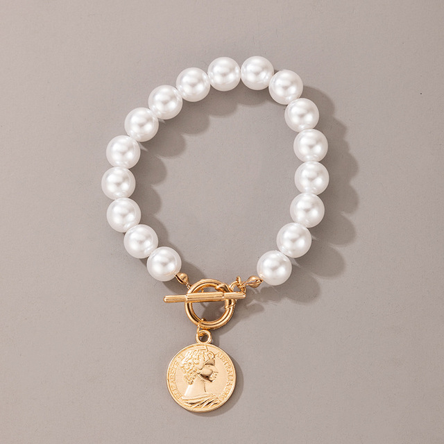 Naszyjnik Choker ze sztuczną perłą w kształcie geometrycznego serca z moneta wisiorkiem - biżuteria ślubna - Wianko - 9