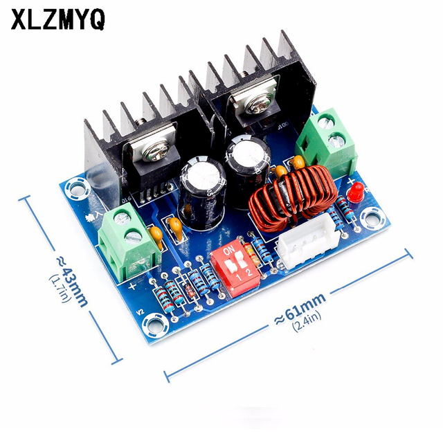 Moduł regulatora napięcia DC-DC XH-M405 XL4016 200W, 8A z zewnętrznym potencjometrem, 4-40V - Wianko - 2