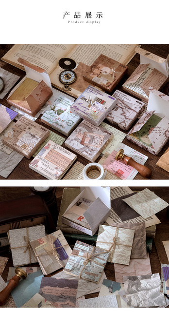 Vintage Journaling Scrapbooking - 100 sztuk papieru w stylu Retro Ins do zdobienia i tworzenia notatek - Wianko - 9