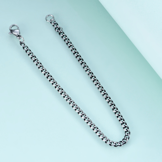 Łańcuszek ze stali nierdzewnej kubański Link Chain 3-11 mm - kolor srebrny, czarny, złoty - bransoletka męska i damska - Wianko - 29