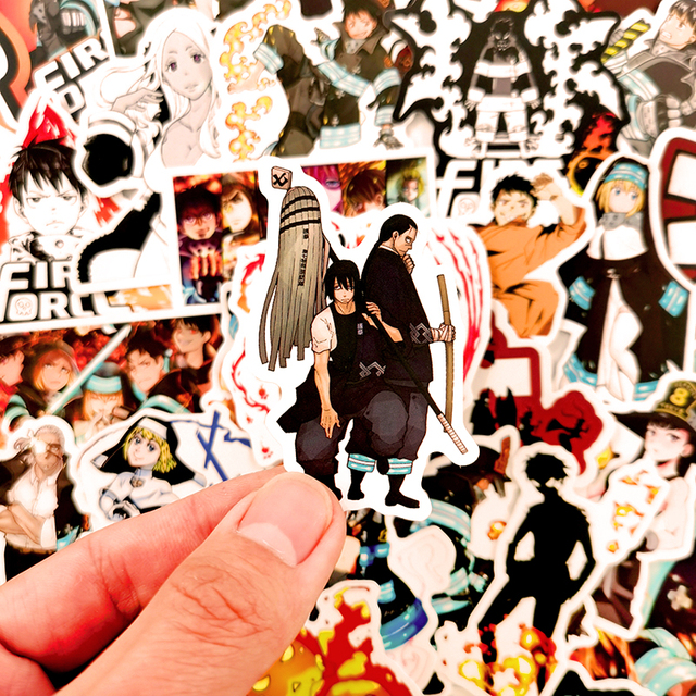 Japońskie Anime Naklejki Tytuł 10/30/50 sztuk zestaw Naklejek Graffiti z motywem życia ognia, idealne do telefonu, motocykla, laptopa, deskorolki i przechowywania rowerów - Wianko - 6