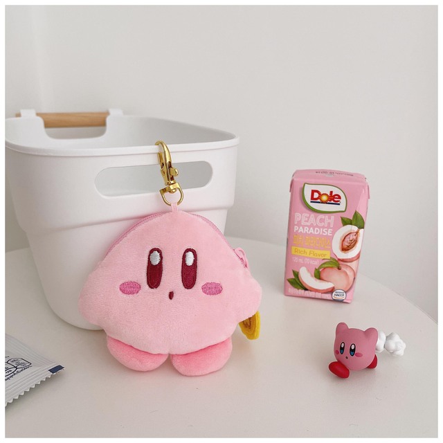 Kawaii gwiazda Kirby Peluche Waddle Dee Airpod torba na słuchawki Anime miękkie wypchane pluszowe wisiorek w kształcie lalki brelok dziewczyny Ins moneta kiesa zabawka - Wianko - 14