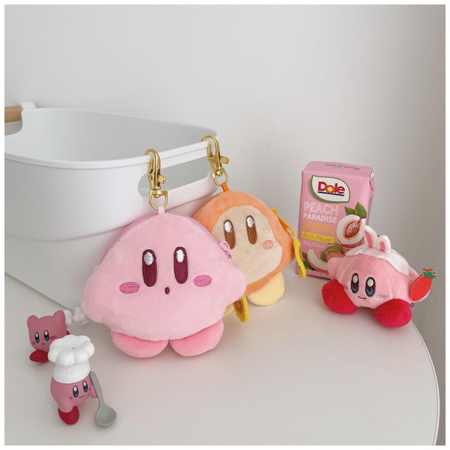 Kawaii gwiazda Kirby Peluche Waddle Dee Airpod torba na słuchawki Anime miękkie wypchane pluszowe wisiorek w kształcie lalki brelok dziewczyny Ins moneta kiesa zabawka - Wianko - 11