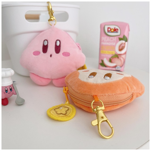 Kawaii gwiazda Kirby Peluche Waddle Dee Airpod torba na słuchawki Anime miękkie wypchane pluszowe wisiorek w kształcie lalki brelok dziewczyny Ins moneta kiesa zabawka - Wianko - 13