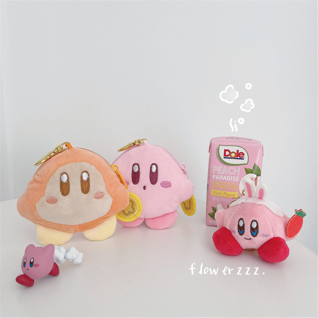 Kawaii gwiazda Kirby Peluche Waddle Dee Airpod torba na słuchawki Anime miękkie wypchane pluszowe wisiorek w kształcie lalki brelok dziewczyny Ins moneta kiesa zabawka - Wianko - 10