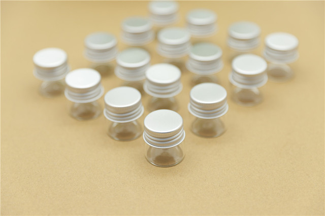 24sztuk/partia małe szklane butelki 30x30mm 10ml z srebrną zakrętką - Wianko - 6