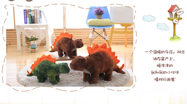 Pluszowy T-Rex Triceratops - Kawaii Cartoon, kreatywna i słodka zabawka dla dziewczynki na urodziny - Wianko - 6