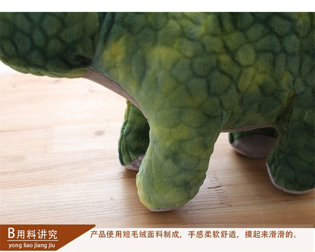 Pluszowy T-Rex Triceratops - Kawaii Cartoon, kreatywna i słodka zabawka dla dziewczynki na urodziny - Wianko - 10