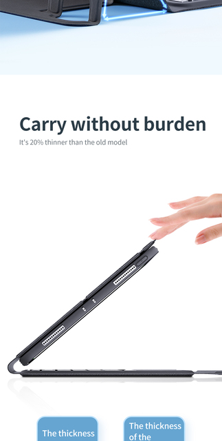 Klawiatura SmartDevil Bluetooth Trackpad Case do iPad Pro, iPad Air, iPad mini - uchwyt na ołówek - Wianko - 19