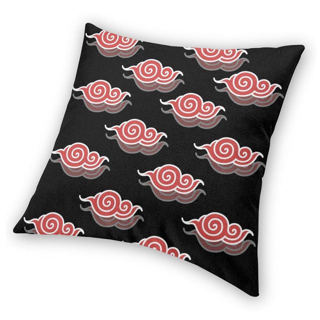 Poszewka na poduszkę styl skandynawski z czerwoną chmurą i japońskim wzorem Anime, dekoracja wnętrza, Konoha - Wianko - 3