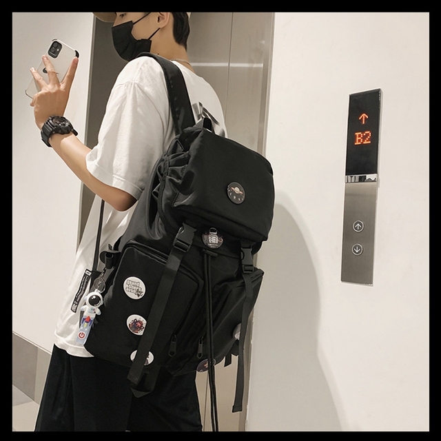 Nowy oryginalny plecak Uoct, czarny, duża pojemność, 2021, modny, dla college'u, kobieta, torba na komputer - Wianko - 24