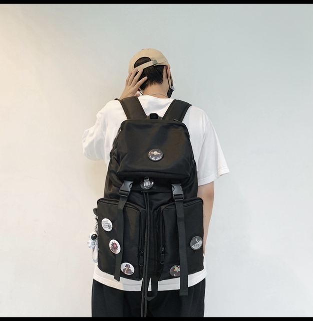 Nowy oryginalny plecak Uoct, czarny, duża pojemność, 2021, modny, dla college'u, kobieta, torba na komputer - Wianko - 29