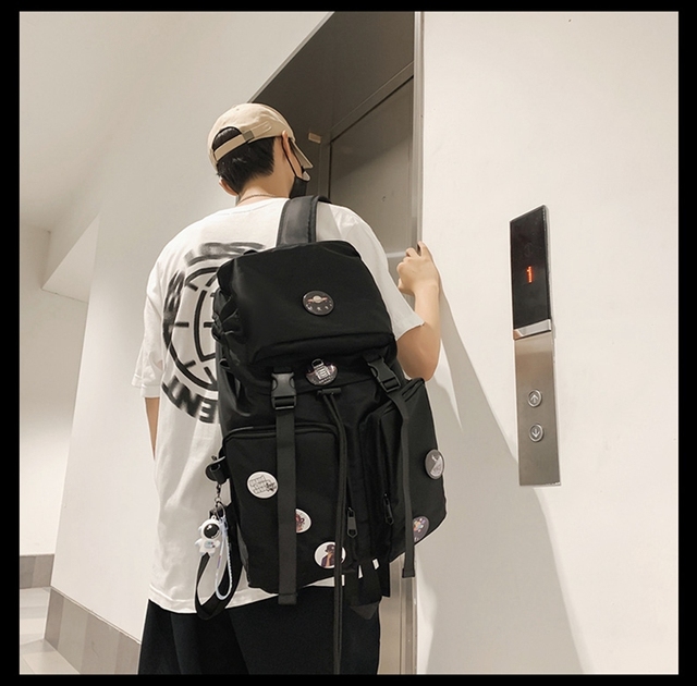 Nowy oryginalny plecak Uoct, czarny, duża pojemność, 2021, modny, dla college'u, kobieta, torba na komputer - Wianko - 22