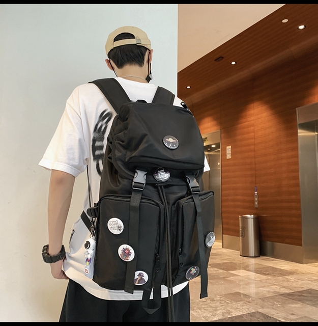 Nowy oryginalny plecak Uoct, czarny, duża pojemność, 2021, modny, dla college'u, kobieta, torba na komputer - Wianko - 26