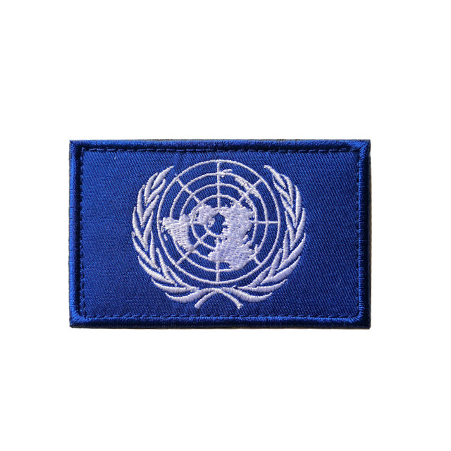 Plecak z naklejką aplikacji ONZ i haftowaną odznaką, wojskowy, UN Army, z rzepem, odzież wojskowa - Wianko - 3