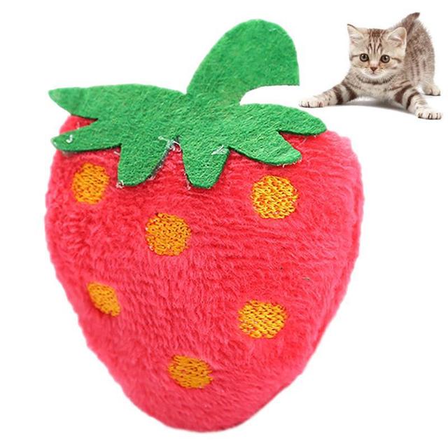 Pluszowy kociak w kształcie owocu-zabawka dla kota z kocimiętką - Wianko - 1
