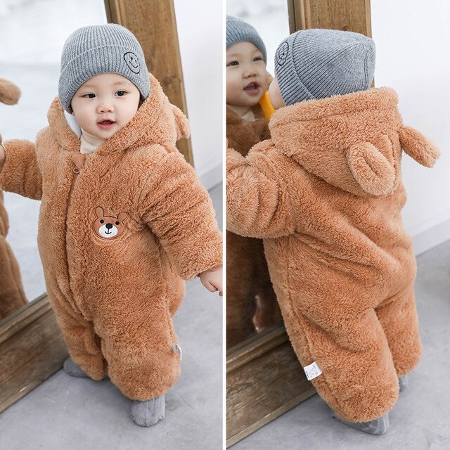 Zima baby girl noworodki dzieci kombinezon śniegowy kurtka płaszcz romper dziecięcy niemowlęcy odzież moda bluza chłopiec - Wianko - 10