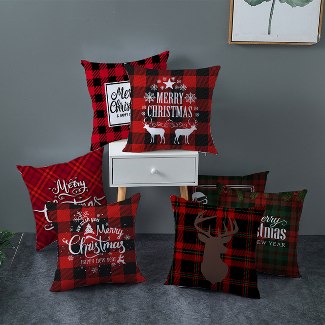 Poszewki na poduszki PATIMATE 2021 - świąteczne ozdoby dekoracyjne dla domu na Boże Narodzenie i Nowy Rok 2022 - Wianko - 2