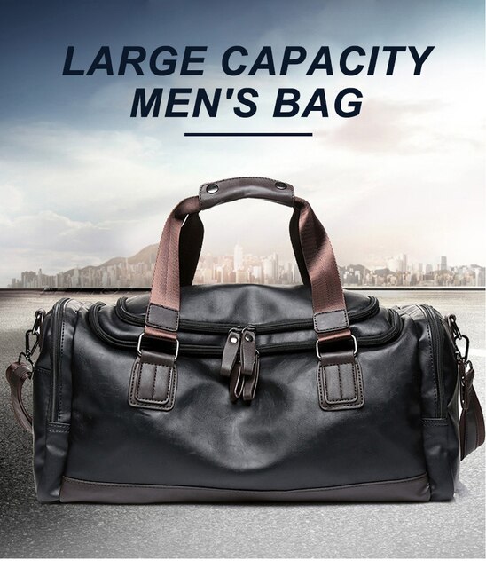 Męska torba podróżna Carry on - skórzana, wielofunkcyjna, duża - Wianko - 5