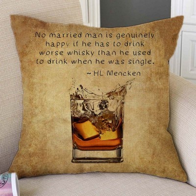 Poszewka na poduszkę z plakatem Art i cytowymi Whisky z kulturową tematyką wina - Wianko - 8