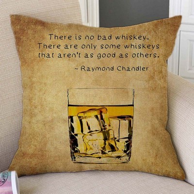Poszewka na poduszkę z plakatem Art i cytowymi Whisky z kulturową tematyką wina - Wianko - 6
